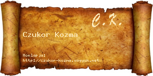 Czukor Kozma névjegykártya